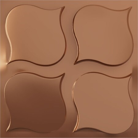 Ekena Millwork 19 5/8"W x 19 5/8"H Clover EnduraWall Decorative 3D Wall Panel, Rose Gold (Covers 2.67 Sq. Ft.